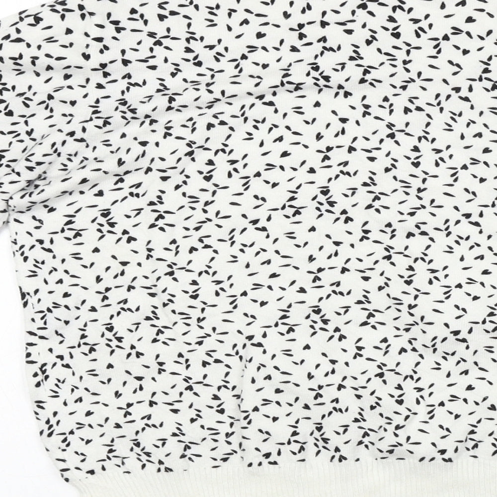 Womens UK Size 12 NEXT White Pullover Jumper