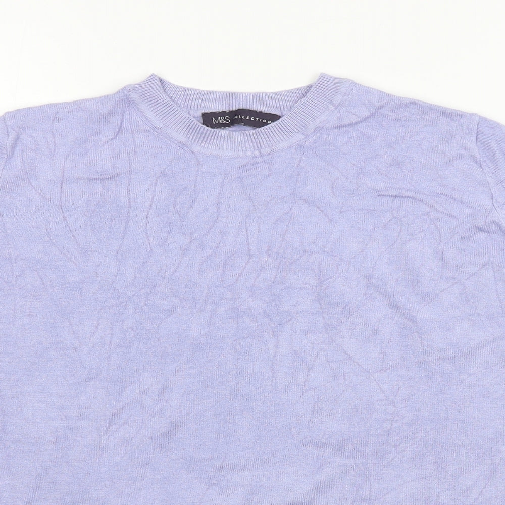 Womens UK Size 12 Marks and Spencer Purple Pullover Jumper
