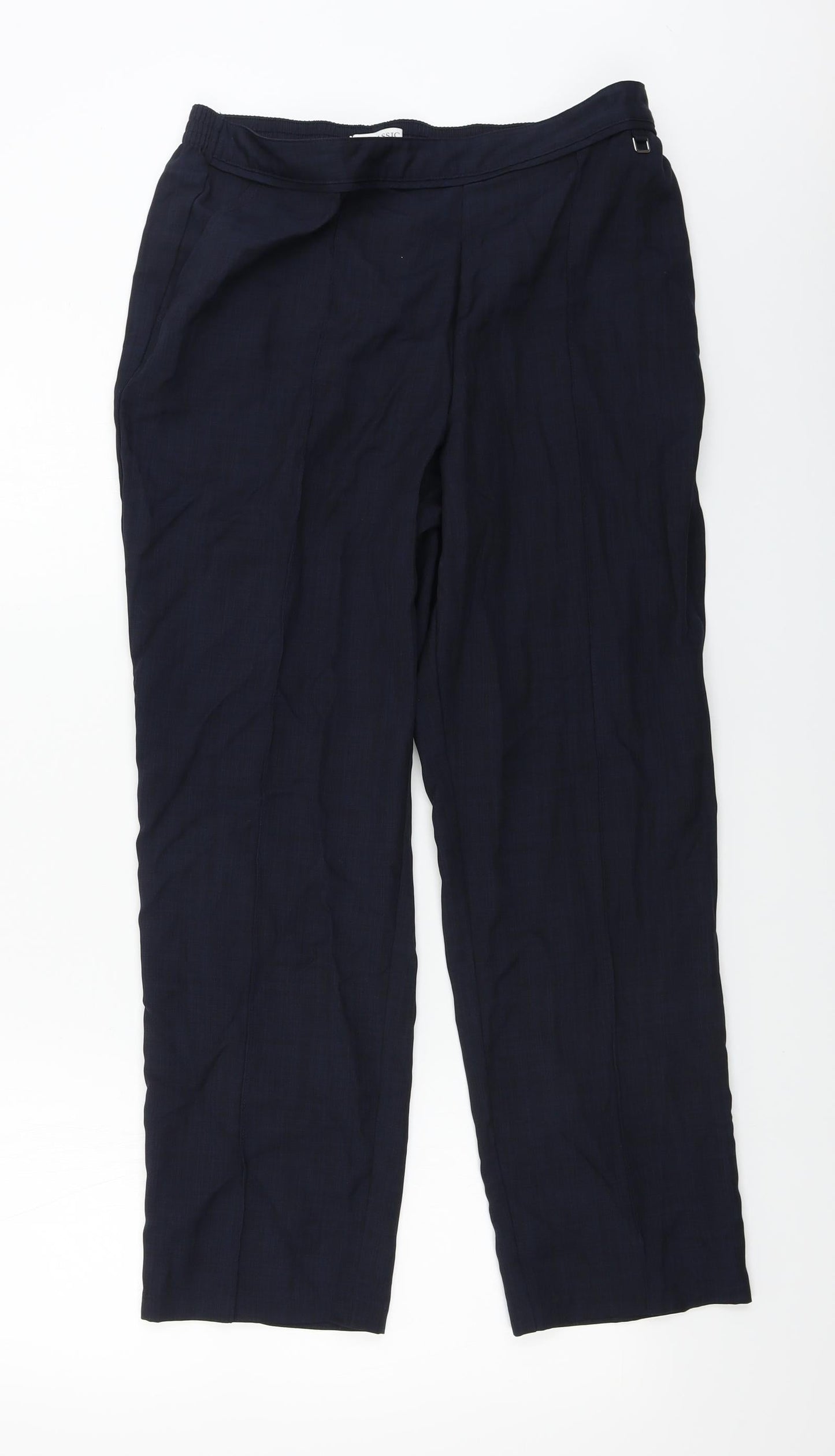 Womens UK Size 14 Marks and Spencer Regular Fit  Blue Trousers