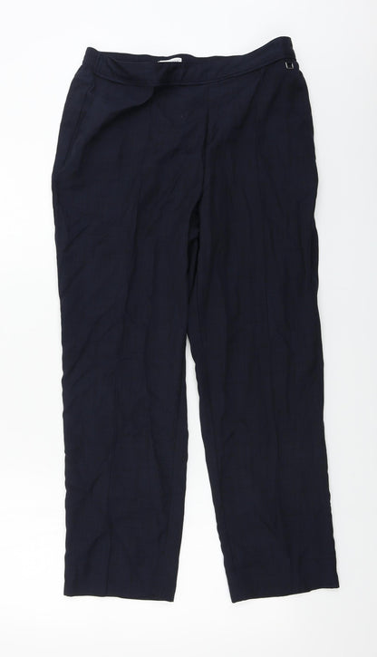 Womens UK Size 14 Marks and Spencer Regular Fit  Blue Trousers