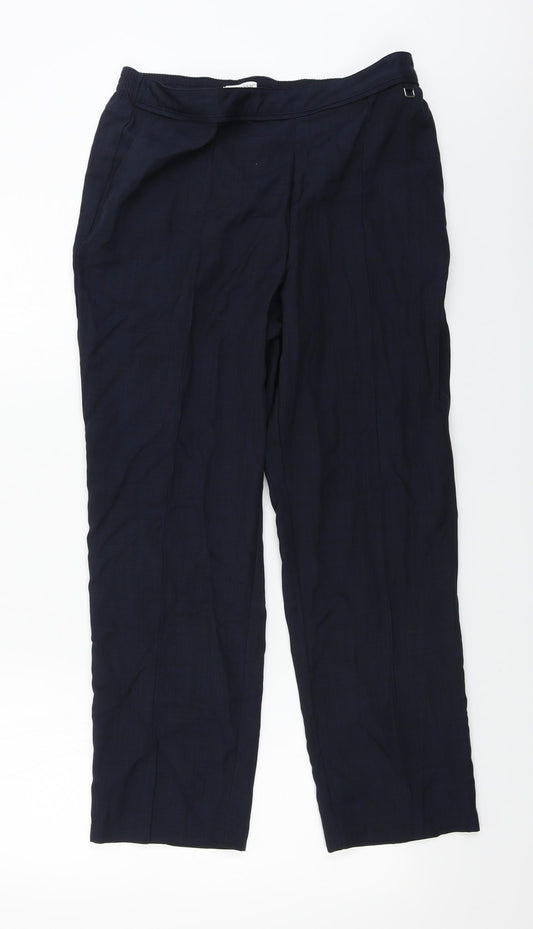 Womens UK Size 14 Marks and Spencer Regular Fit  Blue Trousers