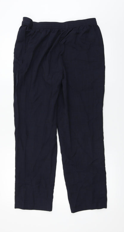 Womens UK Size 14 Marks and Spencer Regular Fit  Blue Trousers