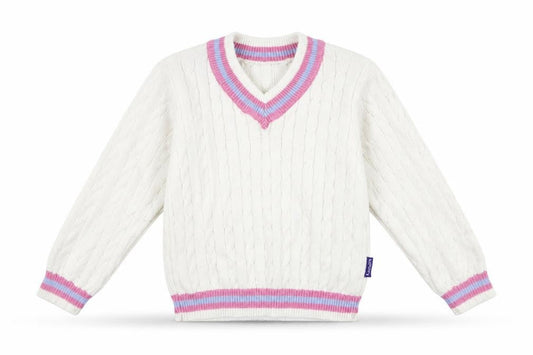 lords Boys White   Pullover Jumper Size 5-6 Years