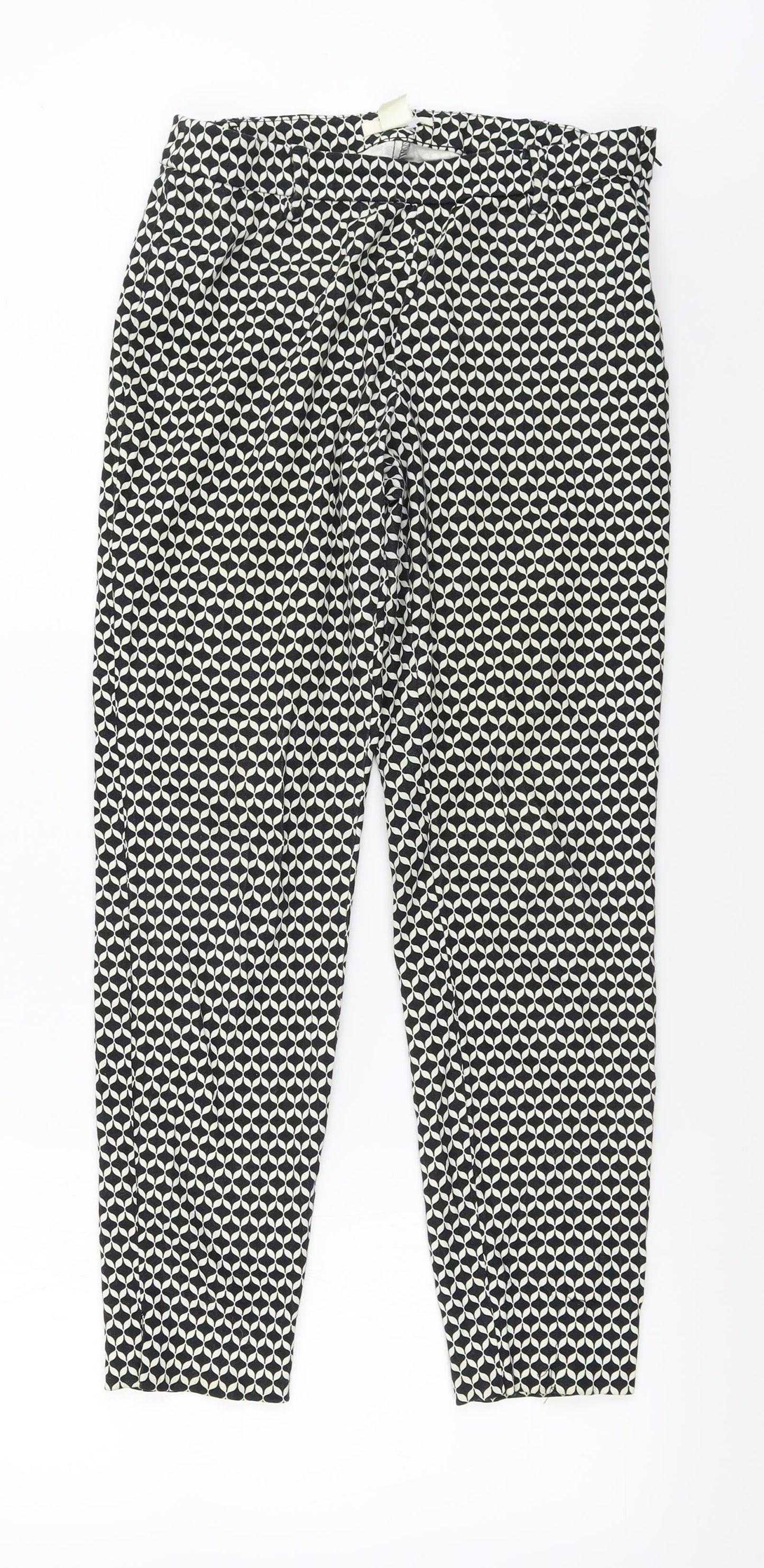 Womens UK Size 4 H&M Regular Fit  White Trousers
