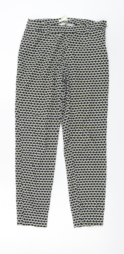 Womens UK Size 4 H&M Regular Fit  White Trousers