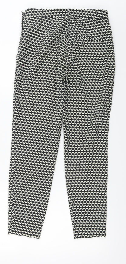 Womens UK Size 4 H&M Regular Fit  White Trousers