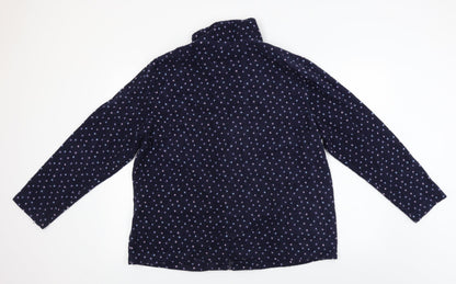 Affections  Womens Blue Polka Dot  Full Zip Jumper Size XL