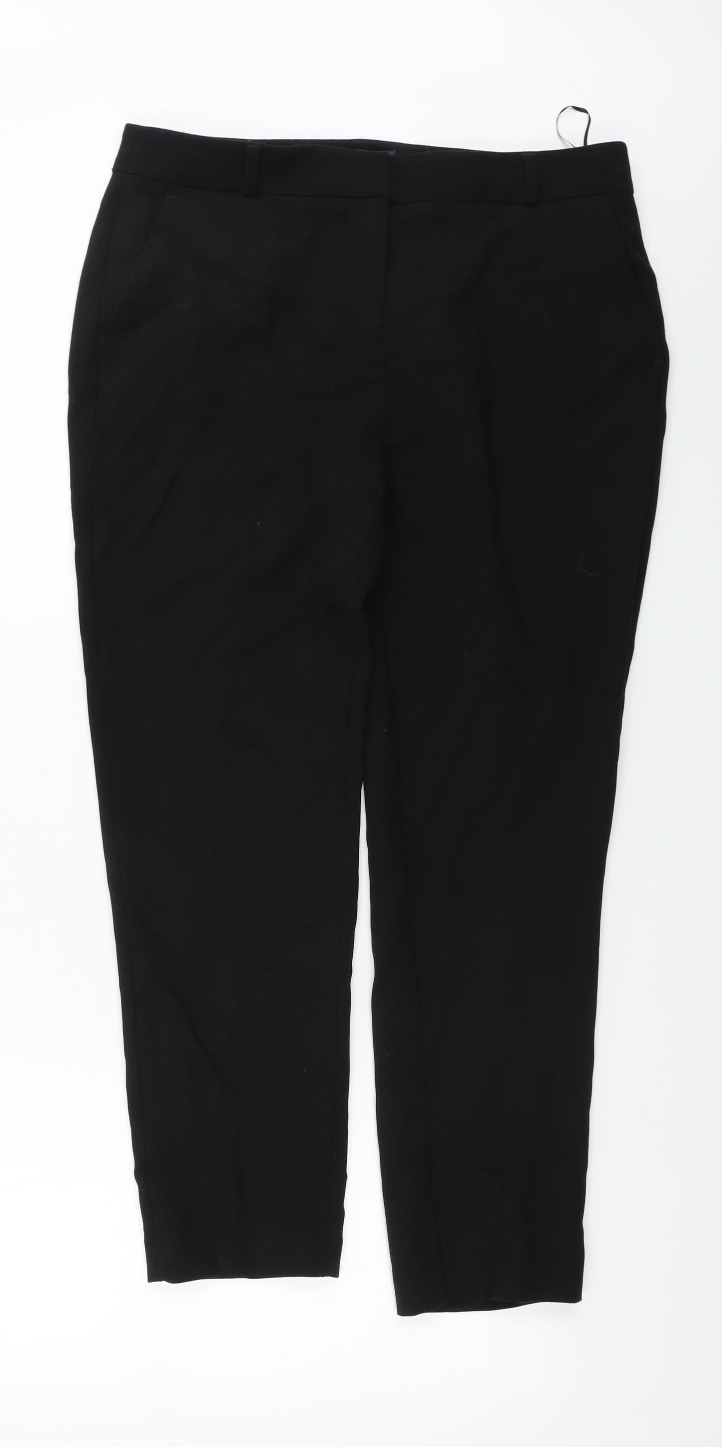 Womens UK Size 14 Marks and Spencer Regular Fit  Black Trousers