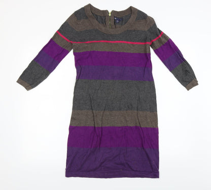 Gap  Womens Purple Striped  A-Line  Size S