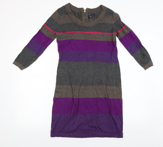 Gap  Womens Purple Striped  A-Line  Size S