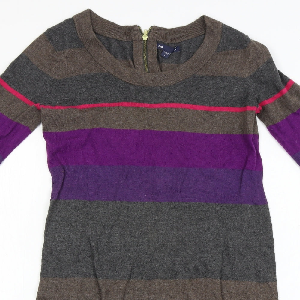 Gap  Womens Purple Striped  A-Line  Size S