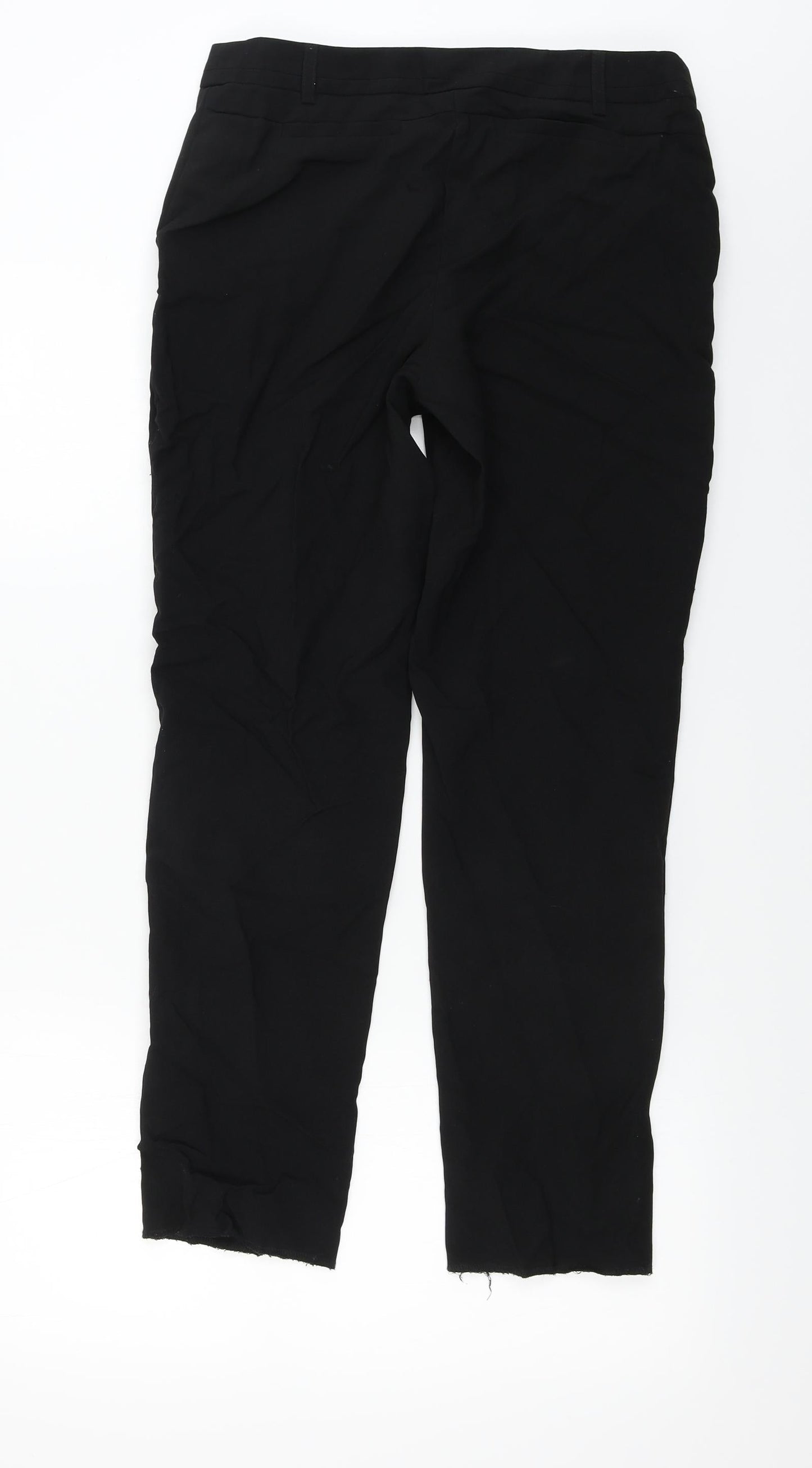 Womens UK Size 10 Peacocks Regular Fit  Black Trousers