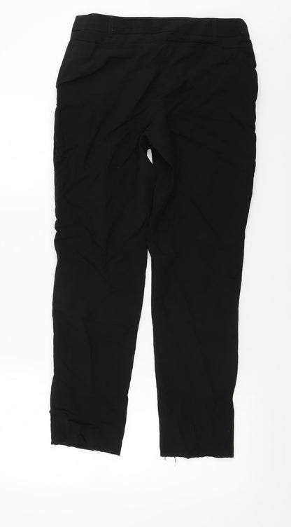 Womens UK Size 10 Peacocks Regular Fit  Black Trousers