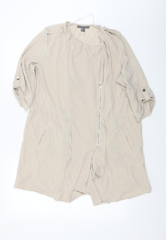 Womens UK Size 14 Atmosphere Beige Basic Blouse