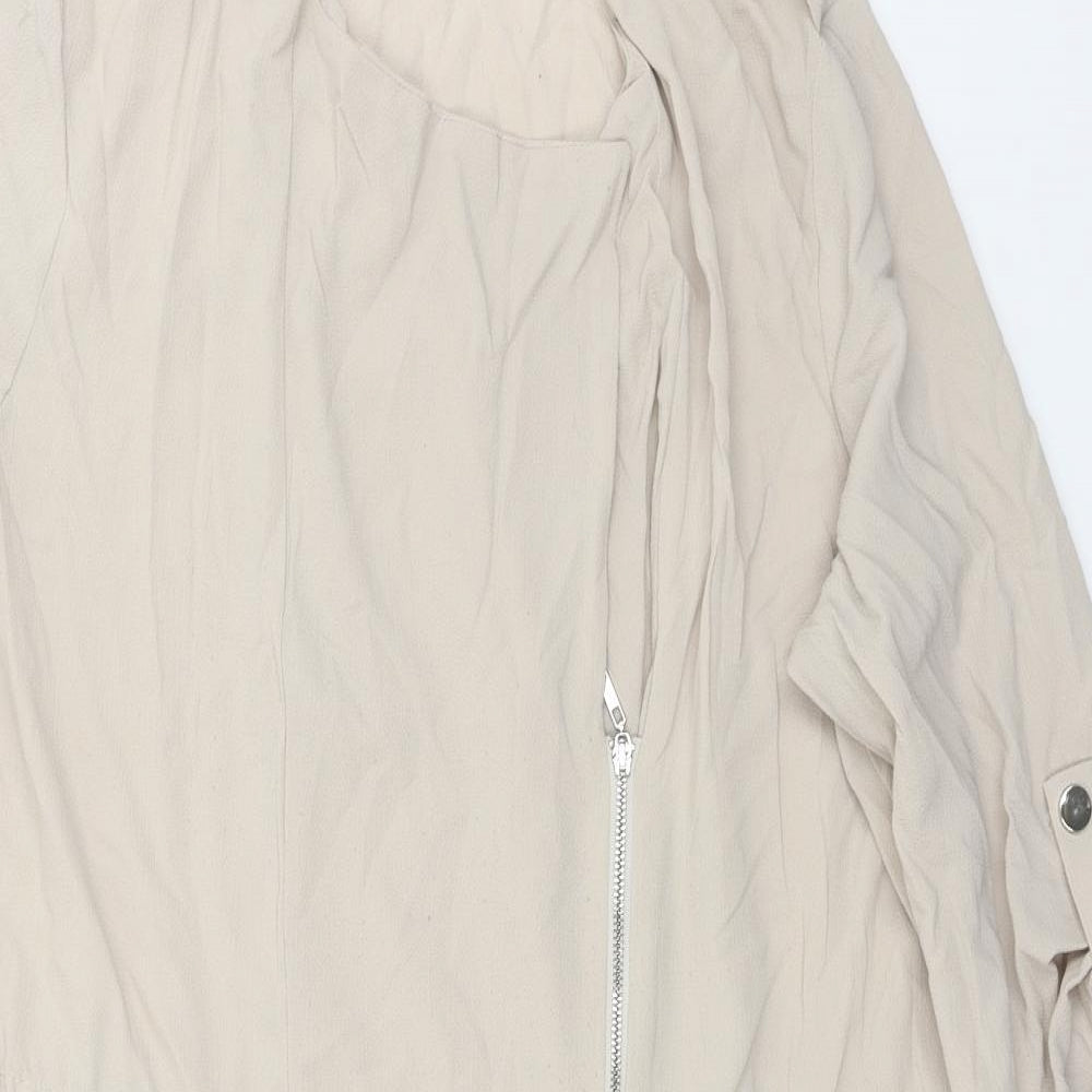 Womens UK Size 14 Atmosphere Beige Basic Blouse