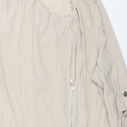 Womens UK Size 14 Atmosphere Beige Basic Blouse