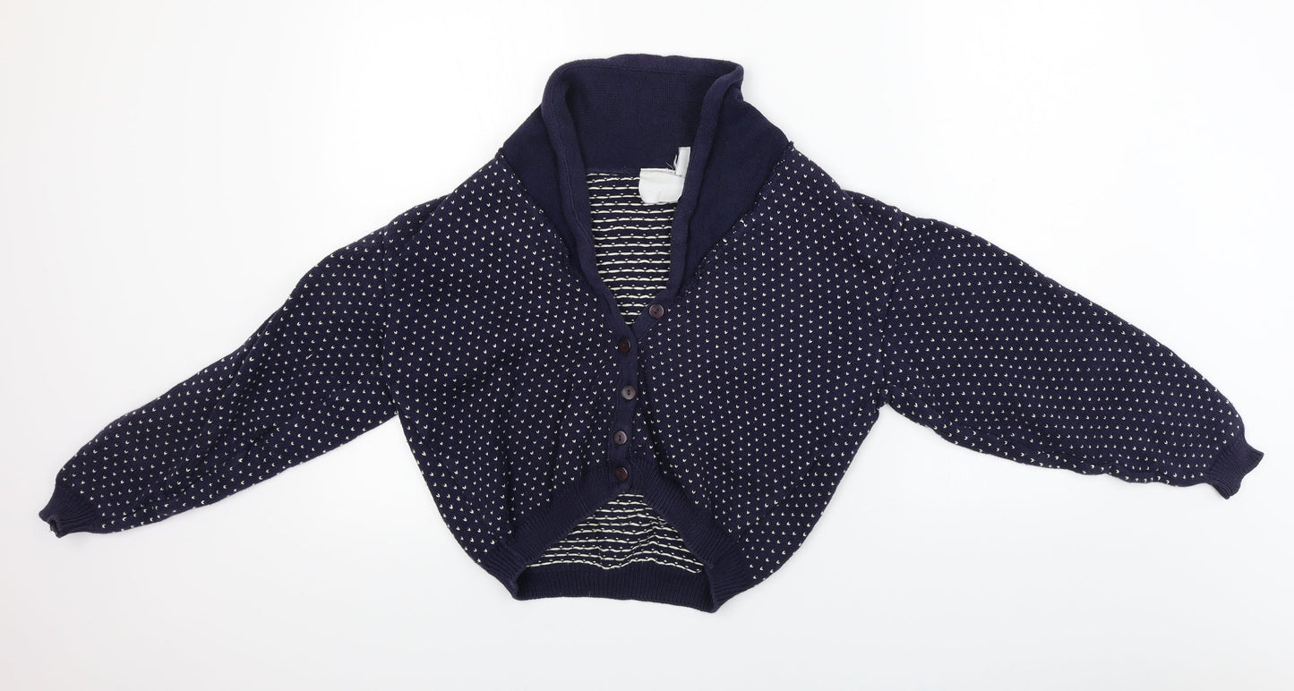 Womens UK Size 12 Preworn Blue Cardigan Jumper