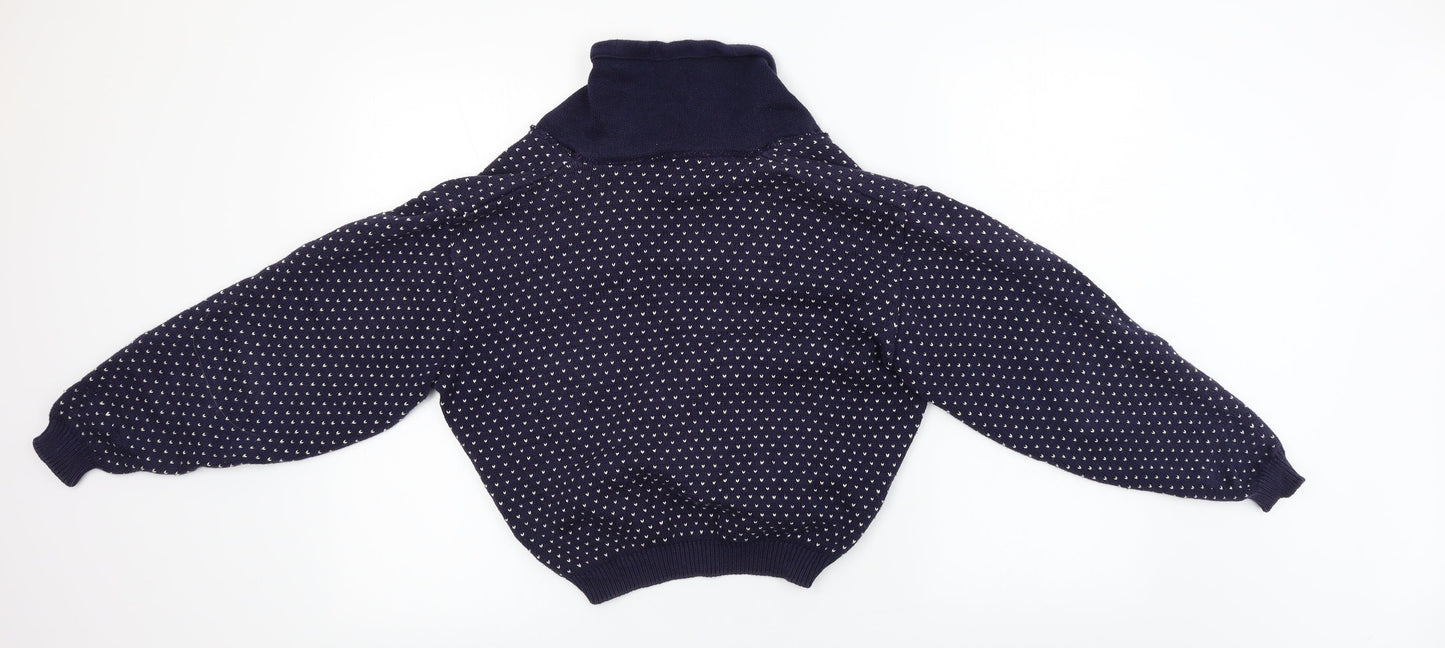 Womens UK Size 12 Preworn Blue Cardigan Jumper