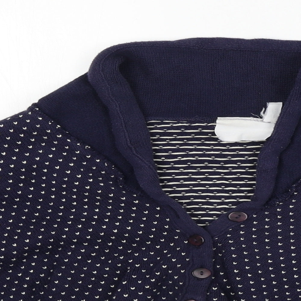 Womens UK Size 12 Preworn Blue Cardigan Jumper