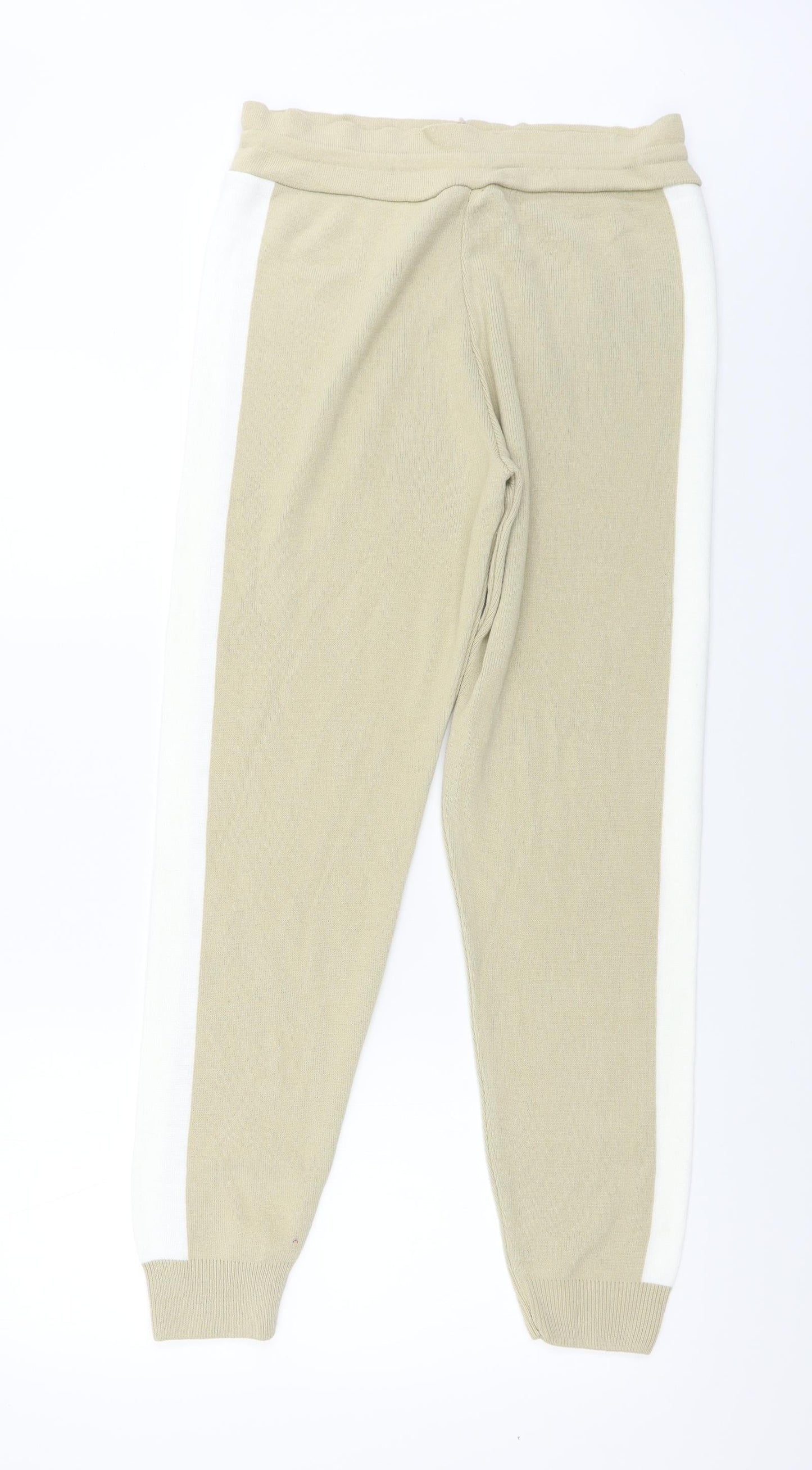 Womens UK Size 8 Preworn Regular Fit Sweatpants Beige Trousers