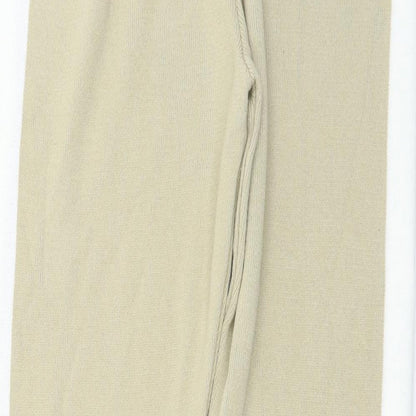 Womens UK Size 8 Preworn Regular Fit Sweatpants Beige Trousers