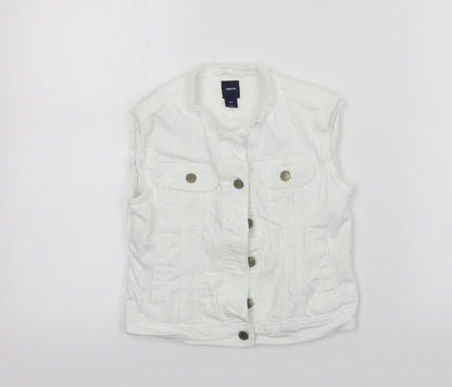 Gap  Girls White   Gilet Coat Size S