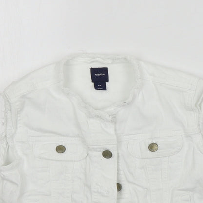 Gap  Girls White   Gilet Coat Size S