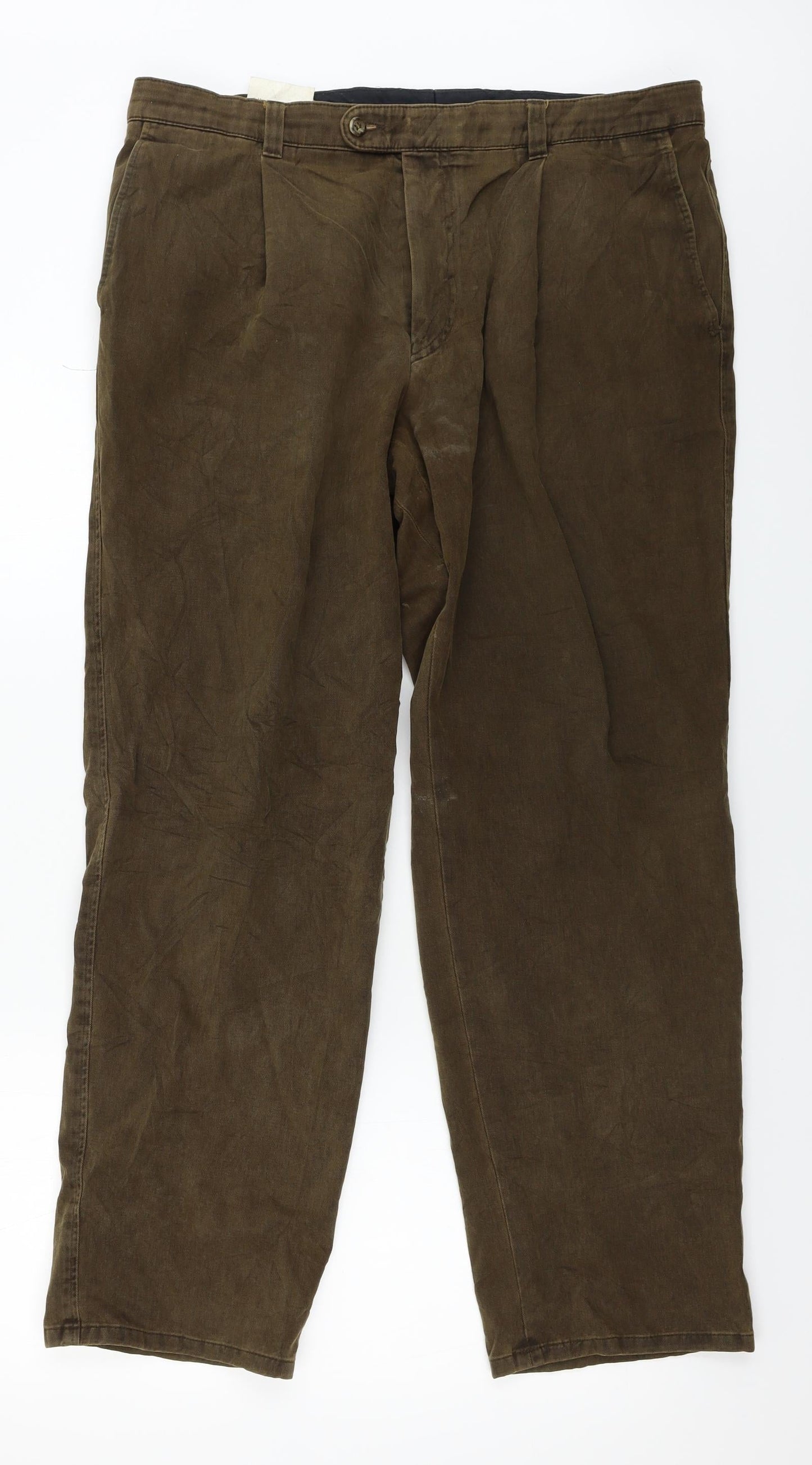Womens UK Size 38 in Preworn Regular Fit  Brown Trousers