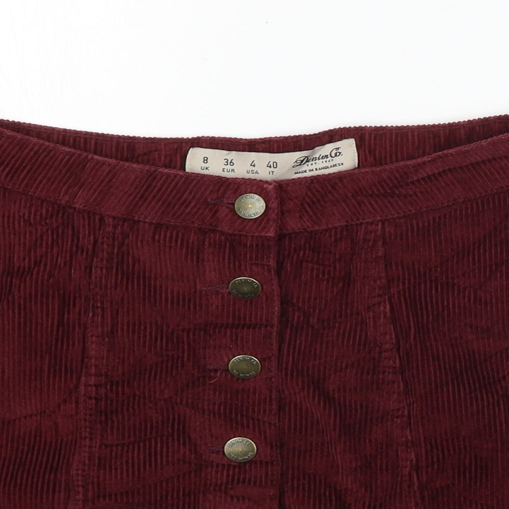 denim co Womens Purple   A-Line Skirt Size 8