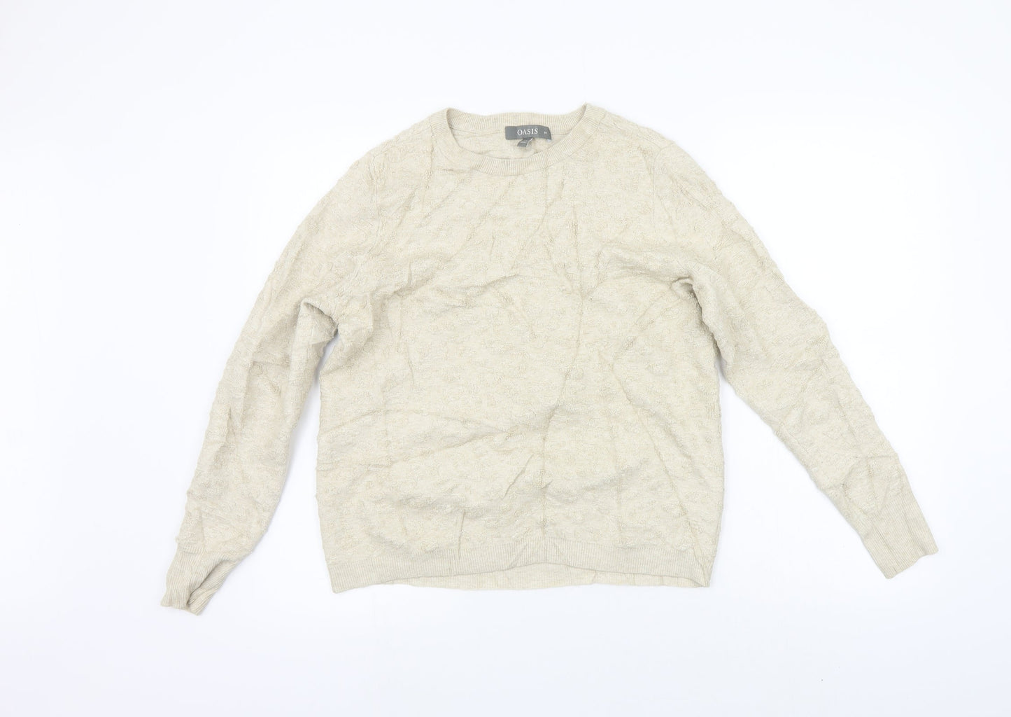 Womens UK Size M Oasis Beige Pullover Jumper