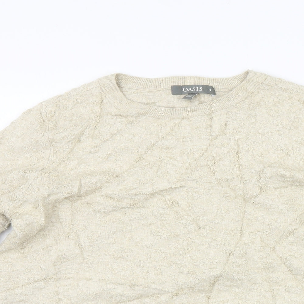 Womens UK Size M Oasis Beige Pullover Jumper
