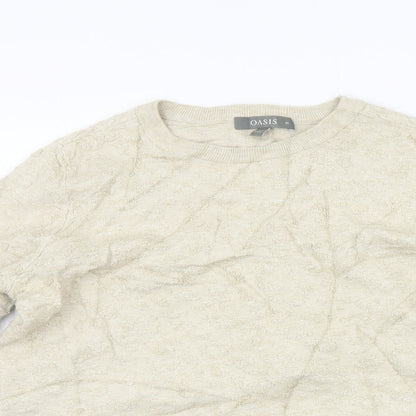 Womens UK Size M Oasis Beige Pullover Jumper
