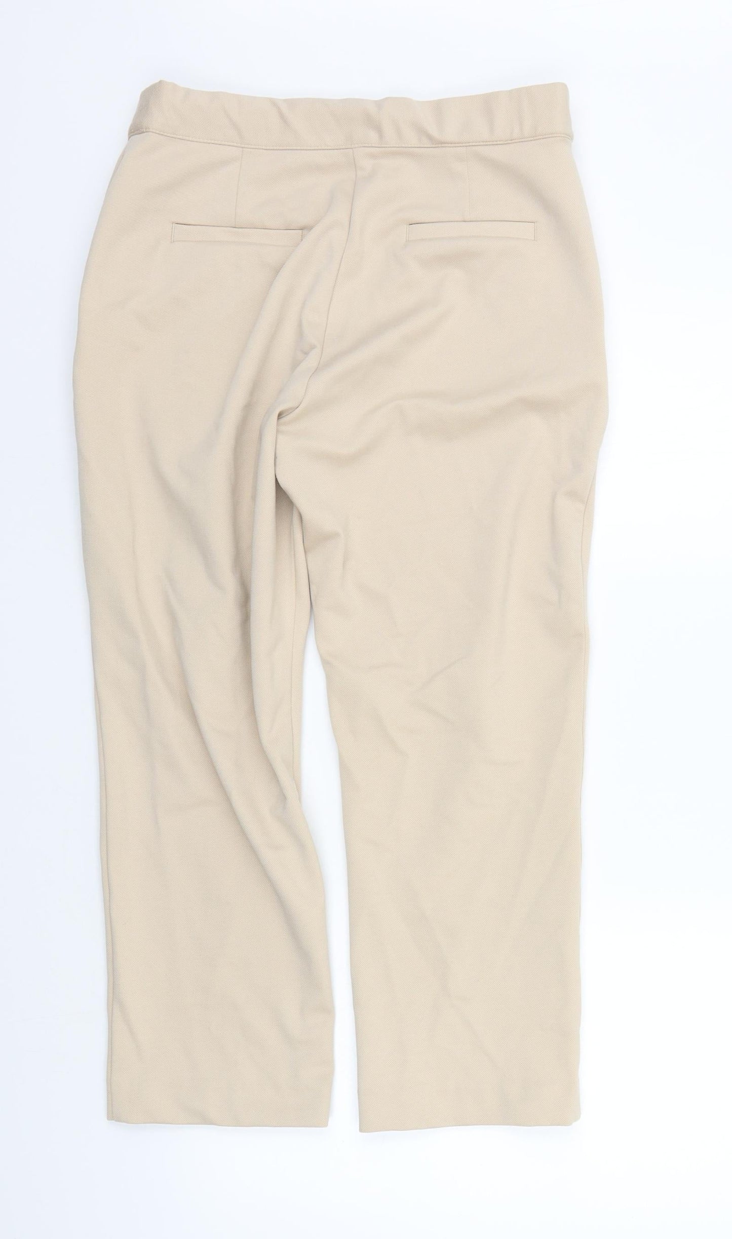 Womens UK Size 12 Marks and Spencer Regular Fit  Beige Trousers
