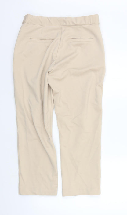 Womens UK Size 12 Marks and Spencer Regular Fit  Beige Trousers