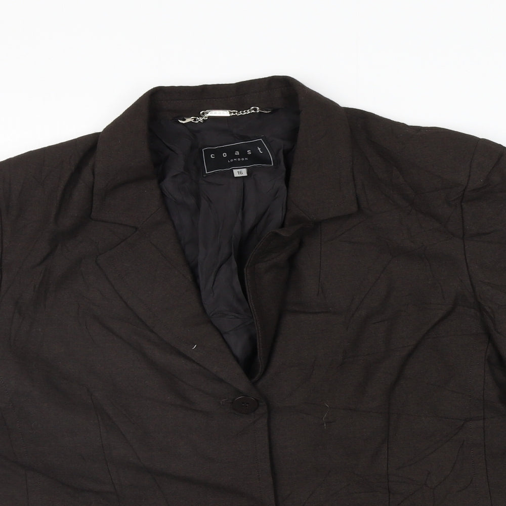Coast Womens Brown   Jacket Suit Size 16