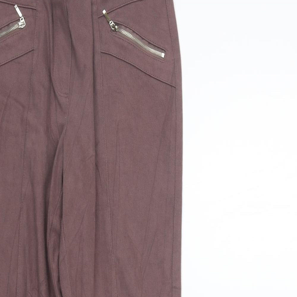 Womens UK Size 12 Preworn Regular Fit  Purple Trousers