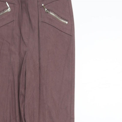 Womens UK Size 12 Preworn Regular Fit  Purple Trousers