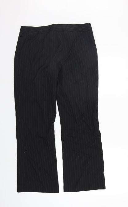 George Womens Black Striped  Sweatpants Trousers Size 12 L26 in