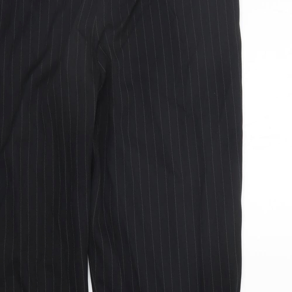 George Womens Black Striped  Sweatpants Trousers Size 12 L26 in