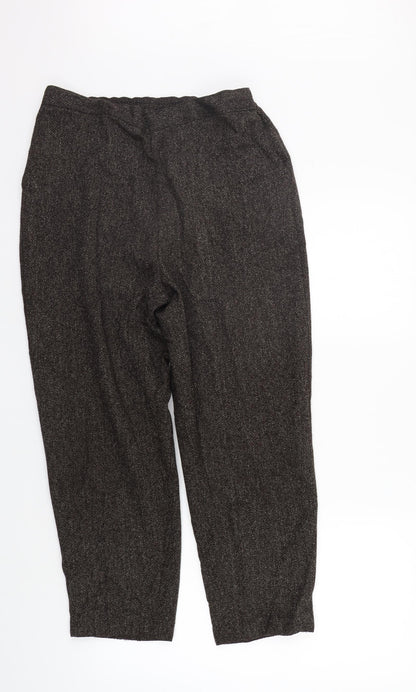 Womens UK Size 18 Preworn Regular Fit Sweatpants Brown Trousers