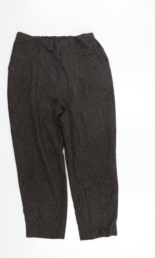 Womens UK Size 18 Preworn Regular Fit Sweatpants Brown Trousers
