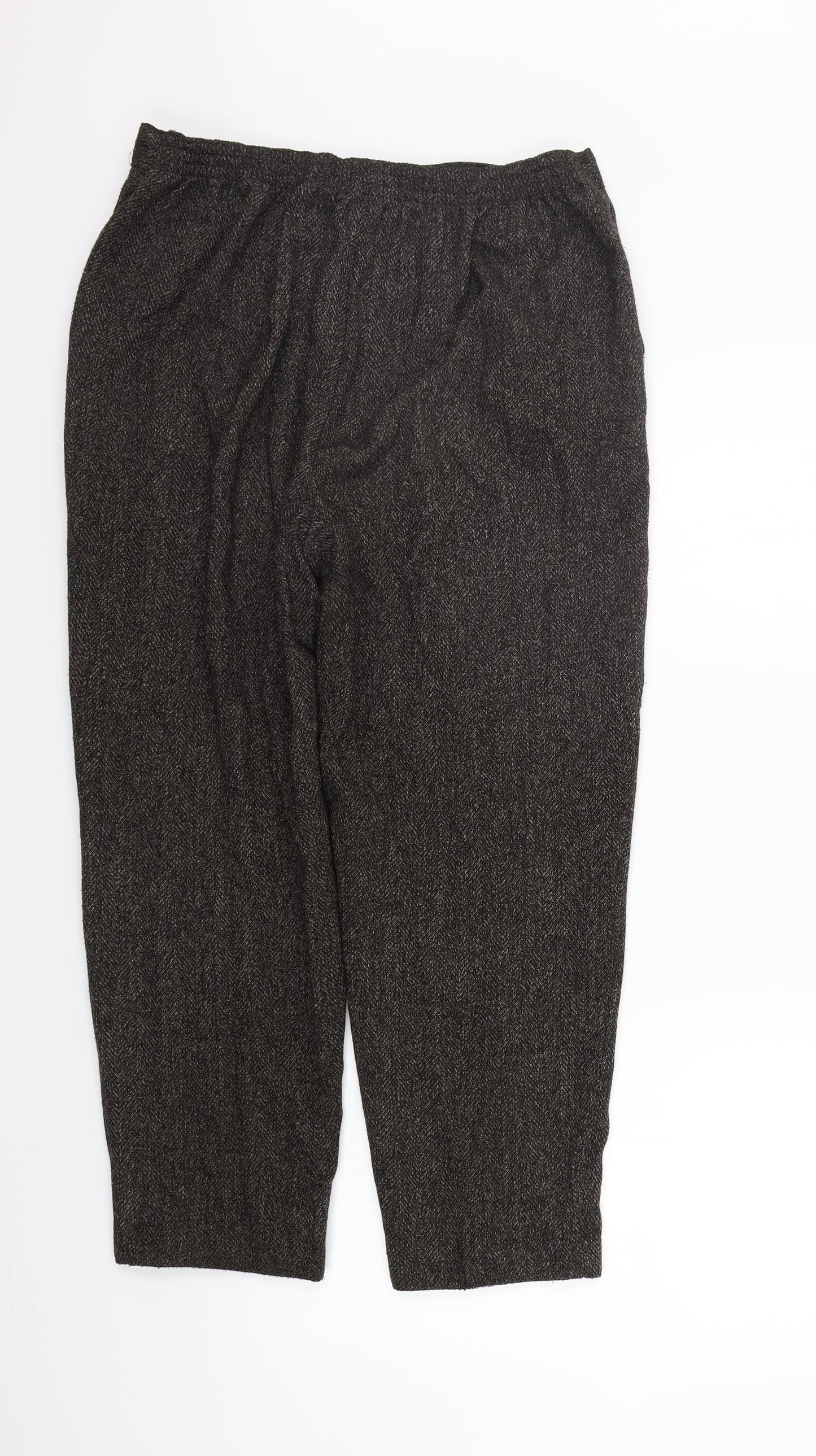 Womens UK Size 18 Preworn Regular Fit Sweatpants Brown Trousers