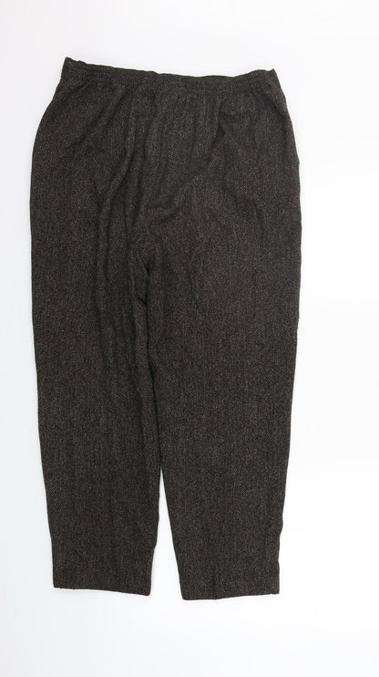 Womens UK Size 18 Preworn Regular Fit Sweatpants Brown Trousers