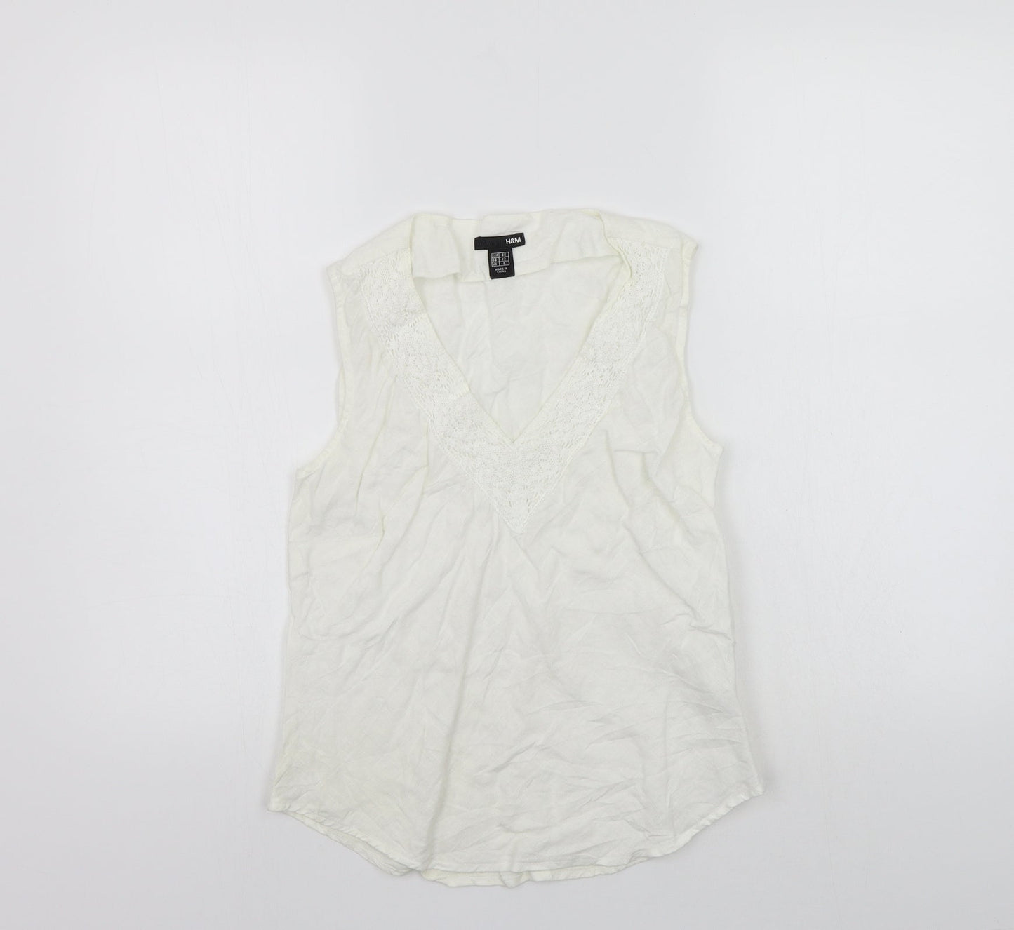Womens UK Size 12 H&M White  Polo
