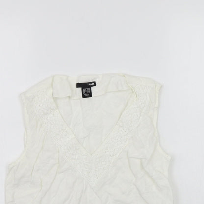 Womens UK Size 12 H&M White  Polo
