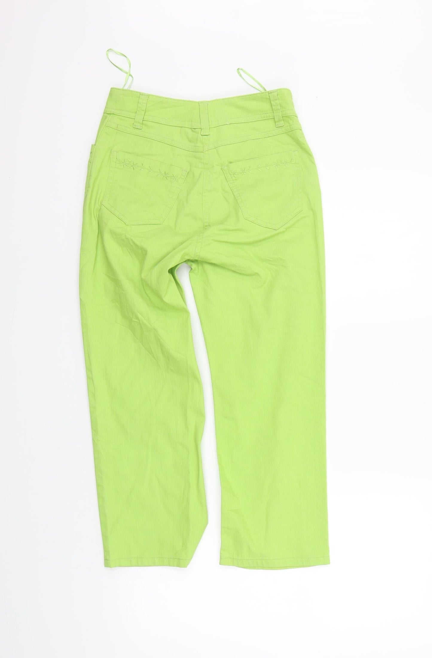 Womens UK Size 8 Per Una Regular Fit Sweatpants Green Trousers