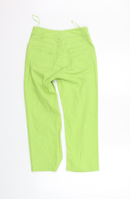 Womens UK Size 8 Per Una Regular Fit Sweatpants Green Trousers