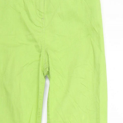 Womens UK Size 8 Per Una Regular Fit Sweatpants Green Trousers