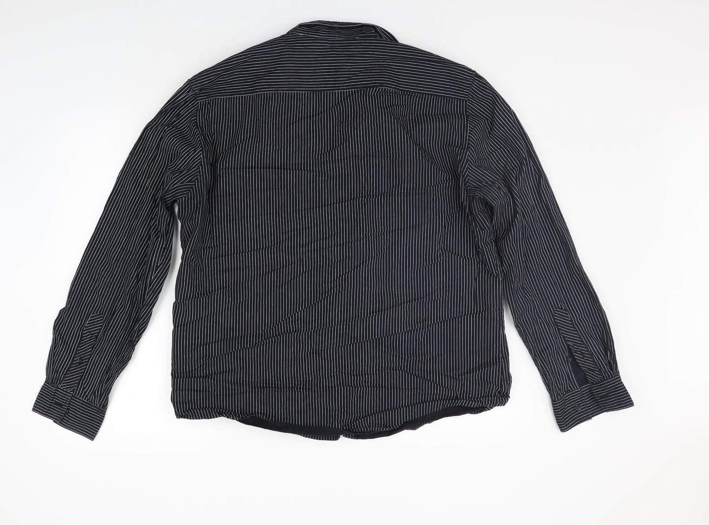Mens UK Size XL NEXT Black  Button-Up Long Sleeve Casual Shirt