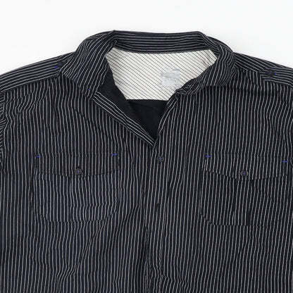 Mens UK Size XL NEXT Black  Button-Up Long Sleeve Casual Shirt